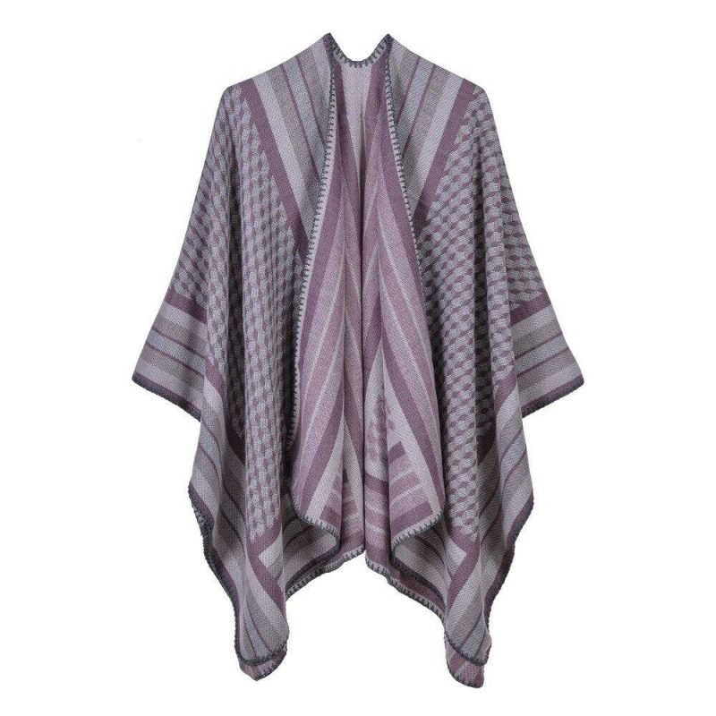 poncho gilet femme violet 229
