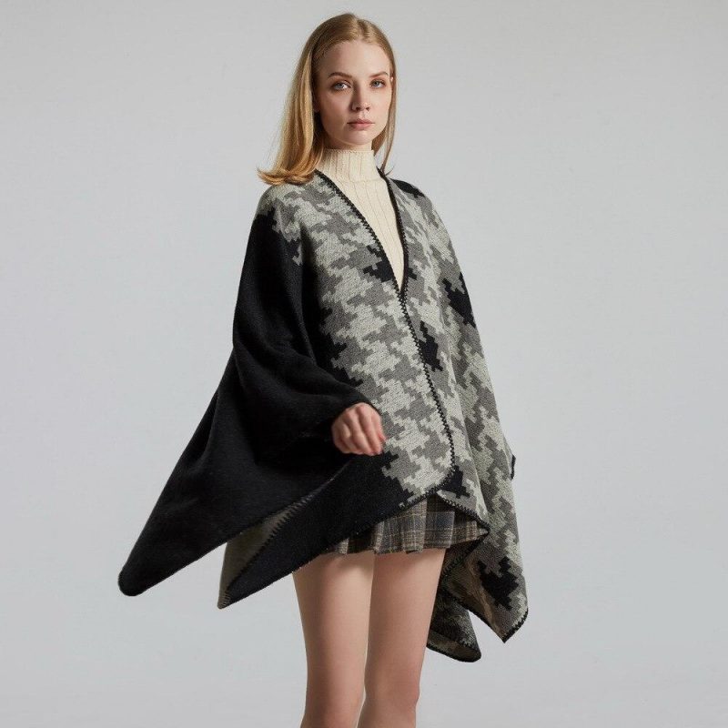 poncho hiver femme asymetrique 531