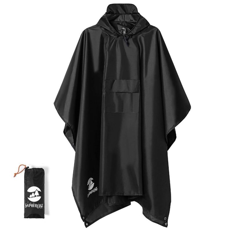 poncho impermeable homme noir 344