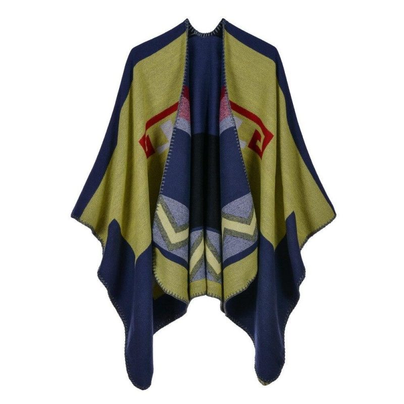 poncho original femme vert 607