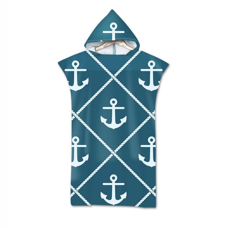 poncho plage ancre 523