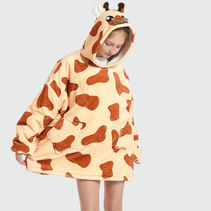 poncho plaid enfant girafe 75 cm 199
