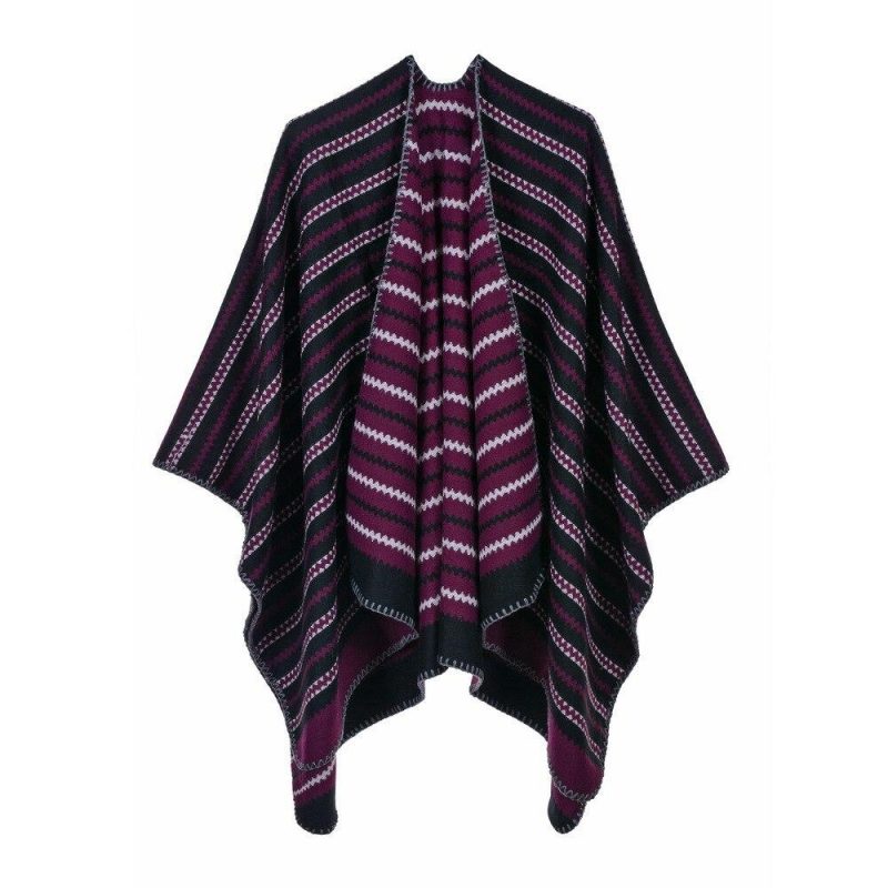 poncho raye bordeaux 765