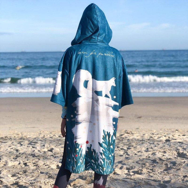 poncho surf fox bleu 932