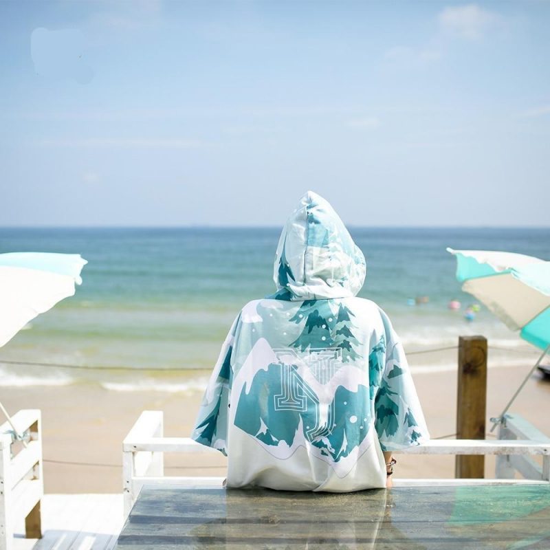 poncho surf mountain bleu 376