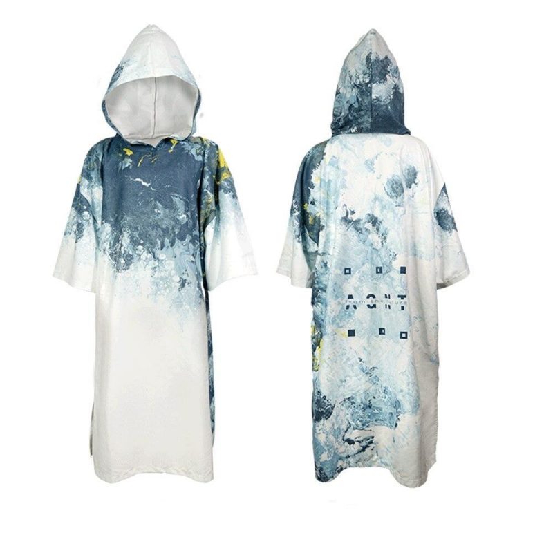 poncho surf wave bleu 424