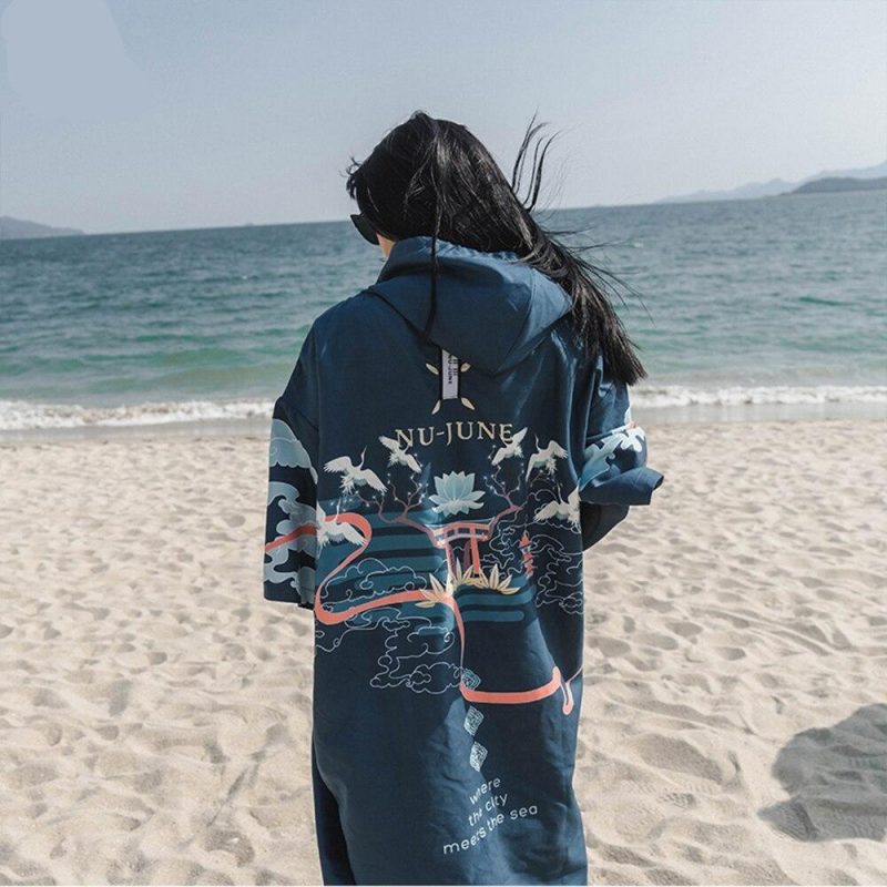 poncho surf wild sea bleu marine 604