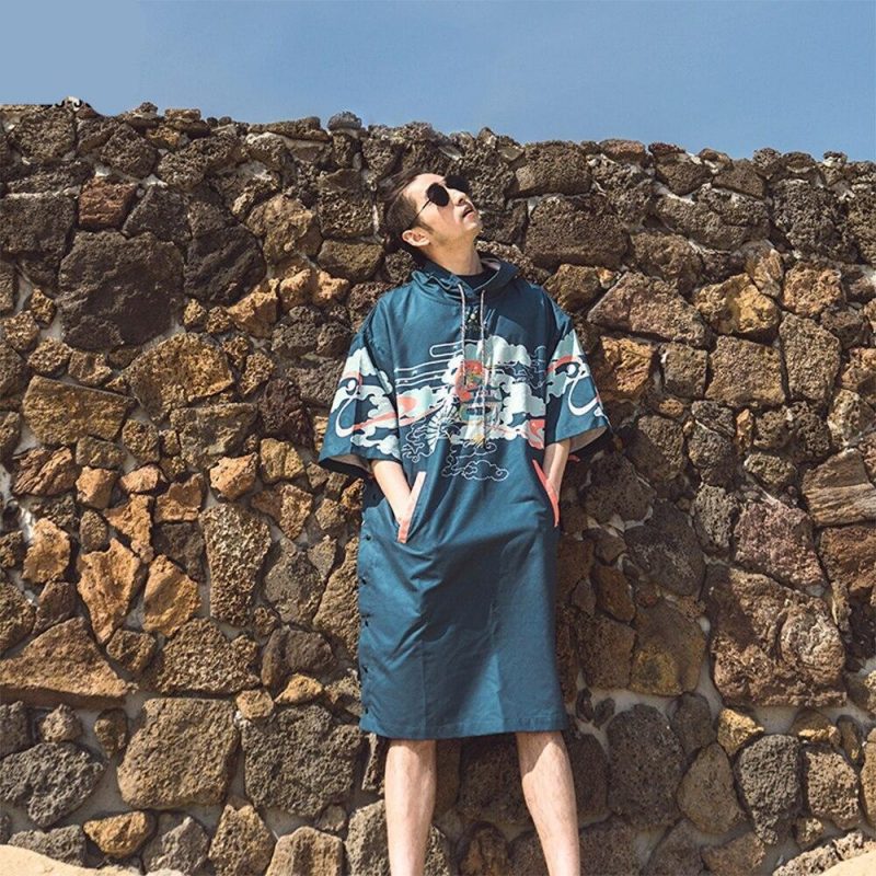 poncho surf wild sea bleu marine 706