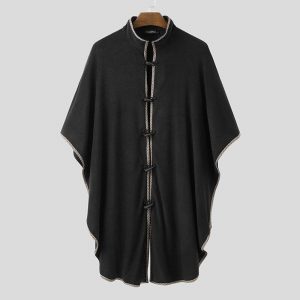 poncho vintage homme noir s 640