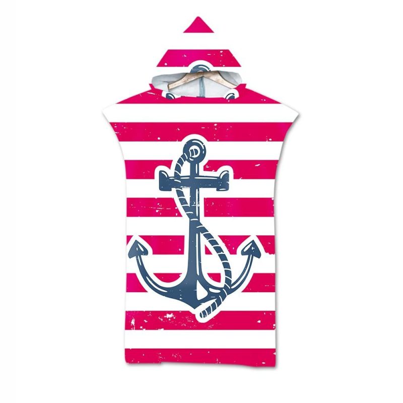 serviette plage poncho ancre 525
