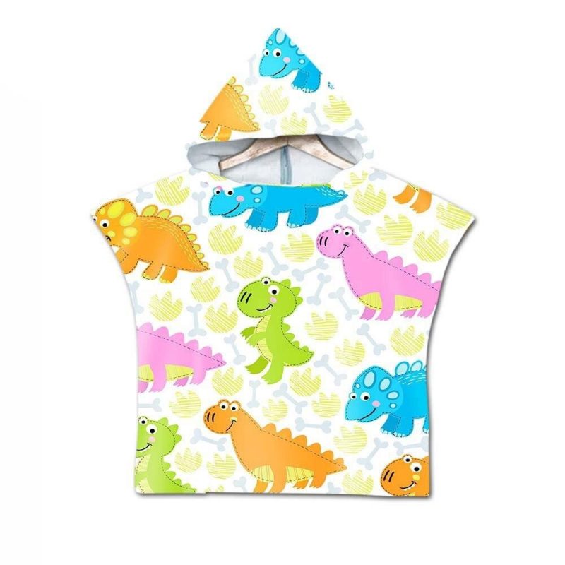 serviette plage poncho bebe dino 292