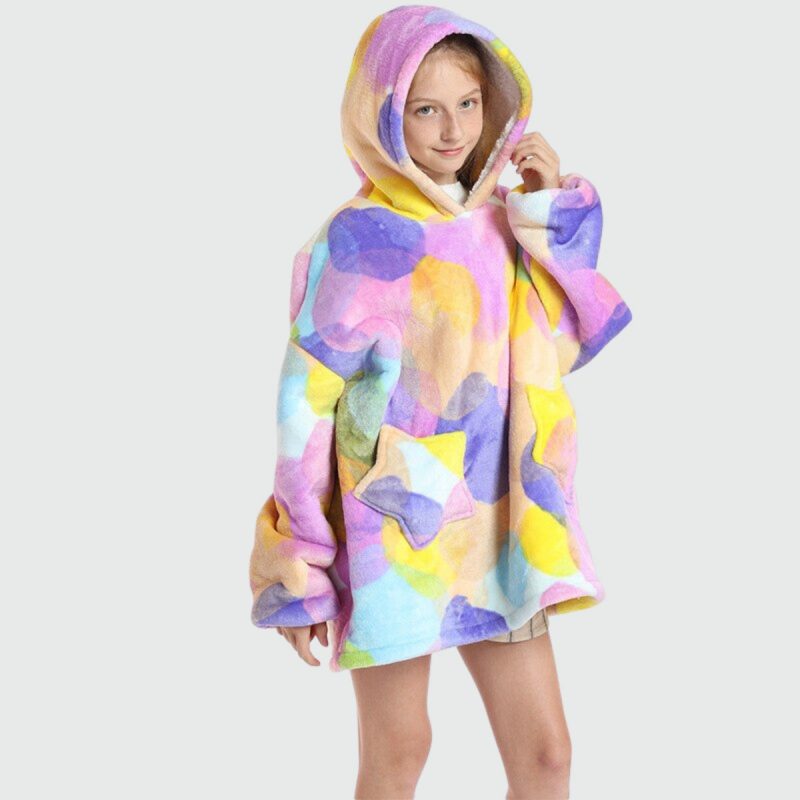 sweat plaid enfant bulles multicolores bulles colorees 75 cm 687