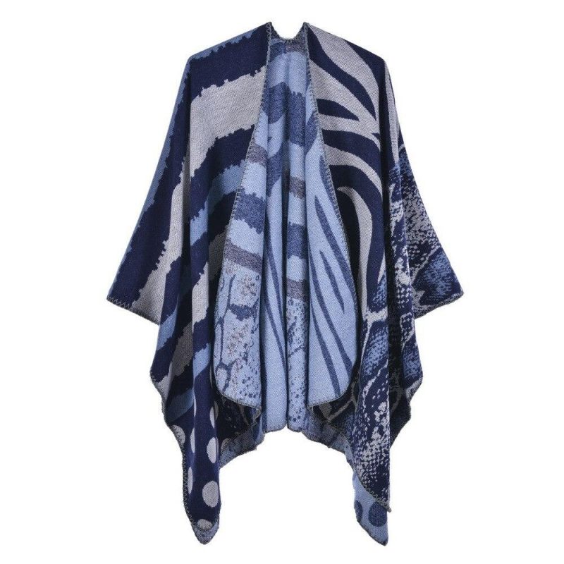 veste cape femme bleu 560