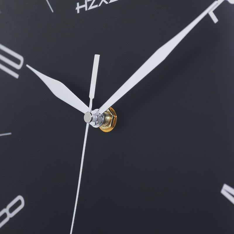 Cadran noir horloge murale scandinave pendule de gare vintage fer forge bistro retro