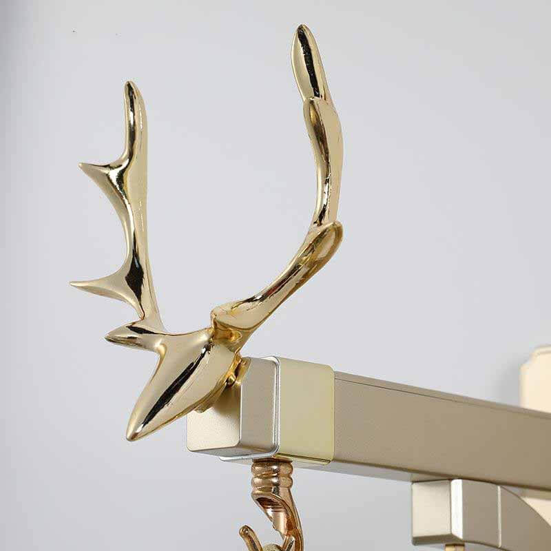 Cerf nordique horloge murale scandinave pendule de gare vintage fer forge bistro retro