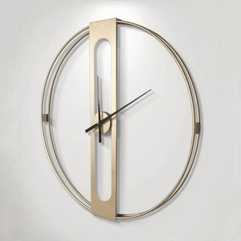 Grosse horloge murale scandinave dore diametre 50cm 70cm style scandinave nordique deco