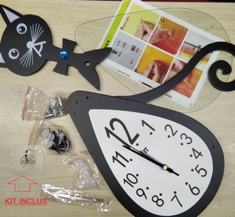 HORLOGE CHAT KIT INCLUS 658f665b 42ae 424d b086 54434965a0fe