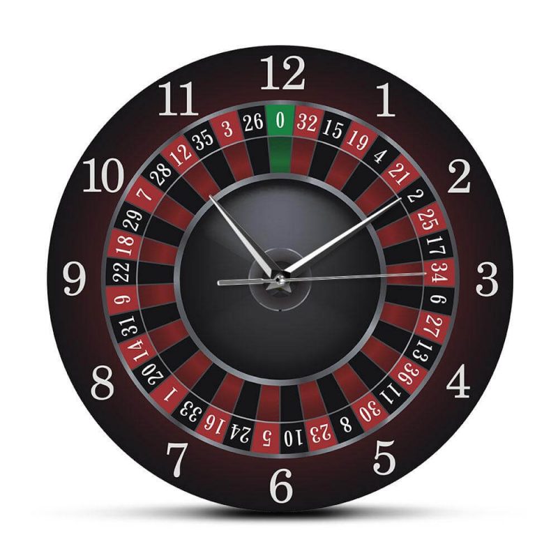 Horloge murale poker jeu de roulette casino