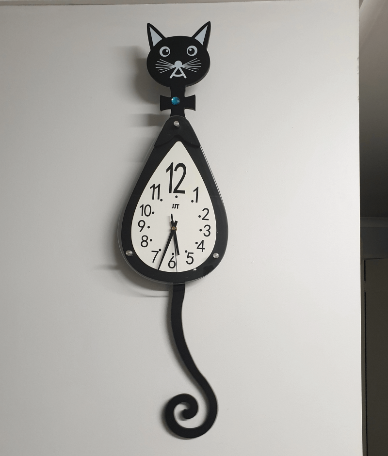 Horloge design chat mur