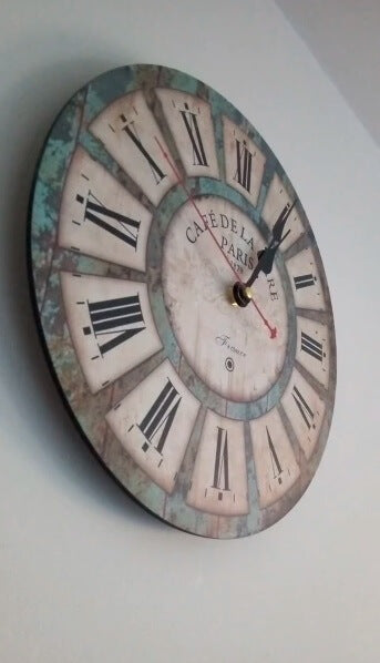Horloge murale indutrielle cafe de la gare vintage retro 2