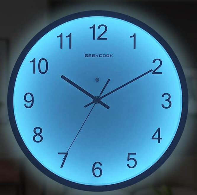Horloge_murale_lumineuse_LED_Bleu Horloge murale lumineuse LED Bleu