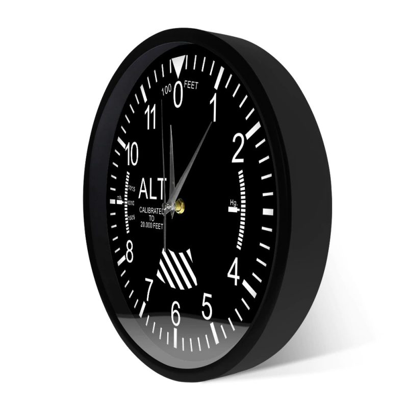 Horloge murale originale avion cadran noir
