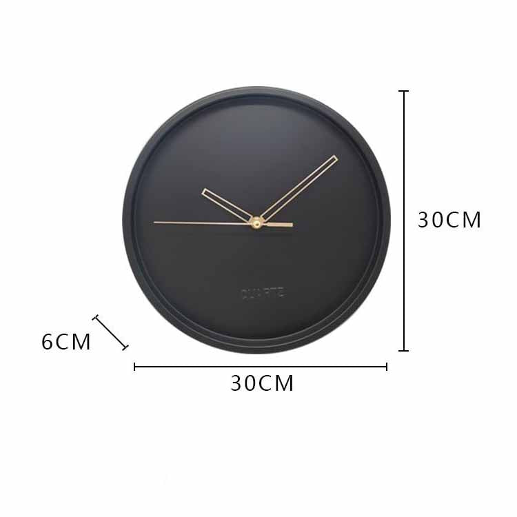 Horloge murale scandinave quartz mecanisme sans tic Piles salon cuisine moderne Diametre 30cm