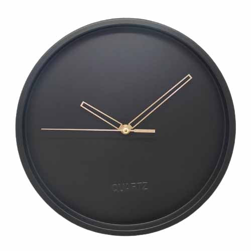 Horloge murale scandinave quartz mecanisme sans tic Piles salon cuisine moderne Noir