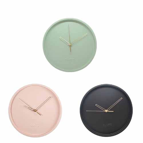 Horloge murale scandinave quartz mecanisme sans tic Piles salon cuisine moderne multicolore