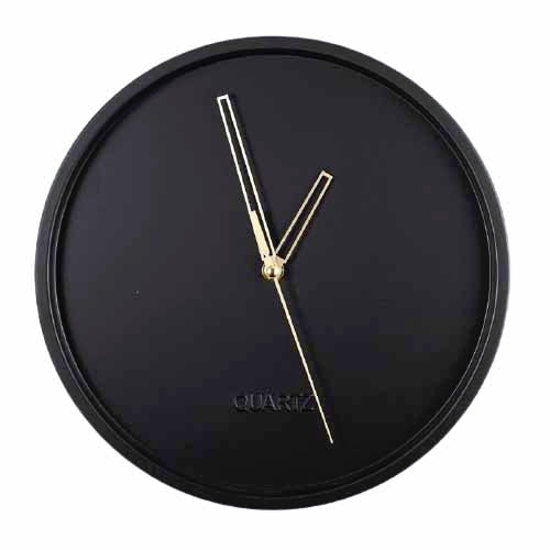 Horloge murale scandinave quartz mecanisme sans tic Piles salon cuisine moderne noir auguille design