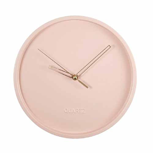 Horloge murale scandinave quartz mecanisme sans tic Piles salon cuisine moderne rose
