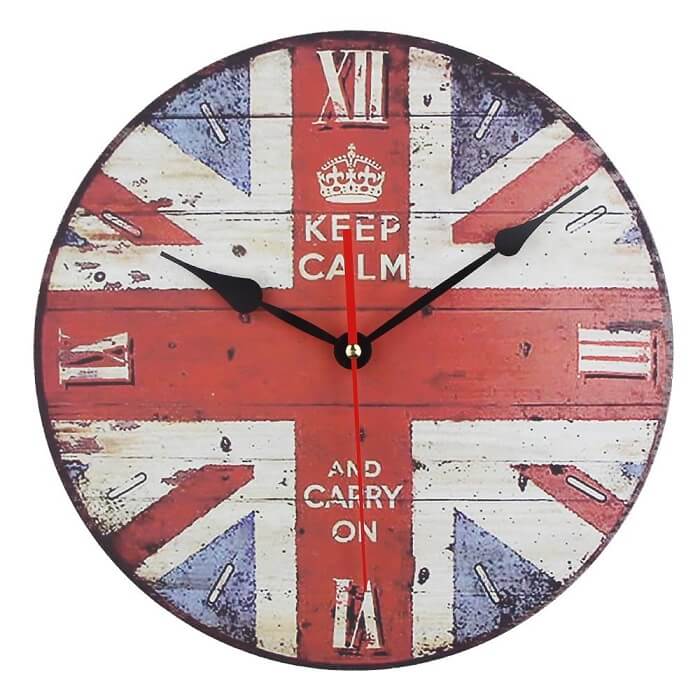 Horloge murale vintage angleterre bois