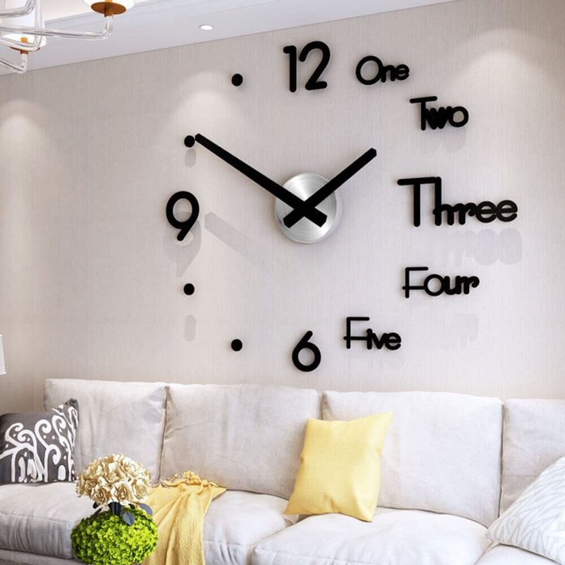 grande horloge murale 3D design deco