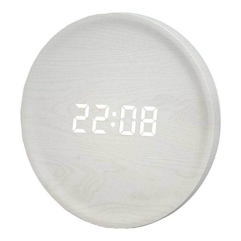 horloge Bois Digitale Gris