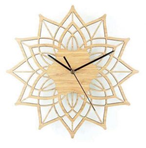 horloge bois lotus 18