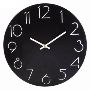 horloge bois noir 22