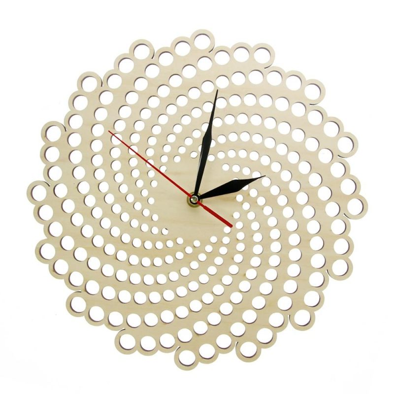 horloge bois spirale 41