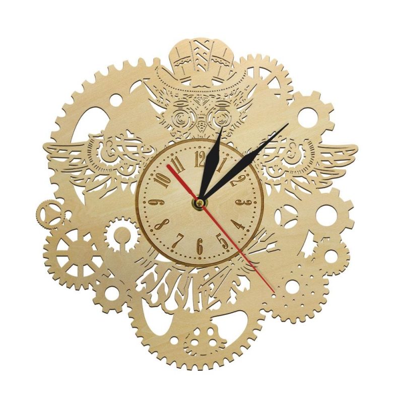 horloge bois steampunk 11