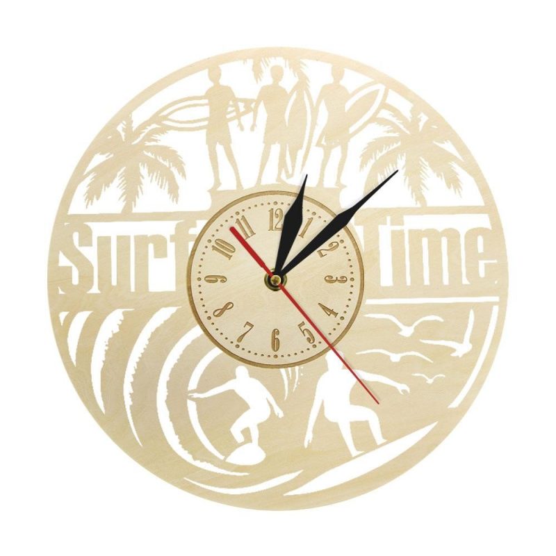 horloge bois surf time 42