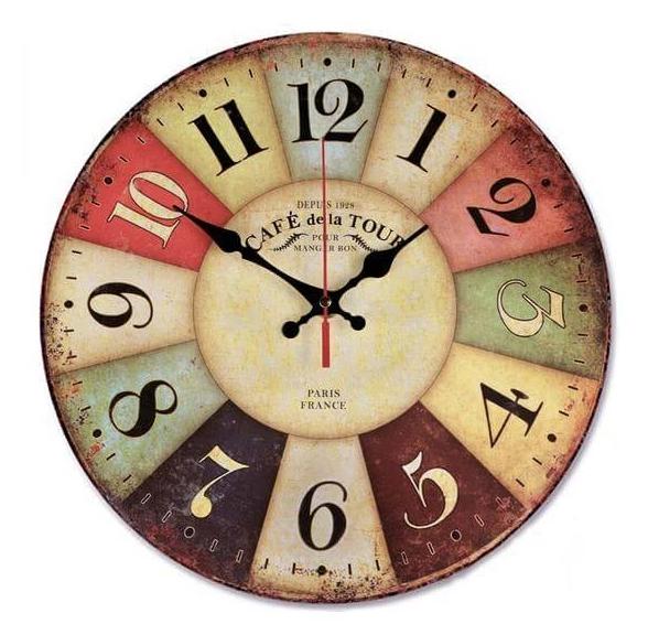 horloge bois vintage 24