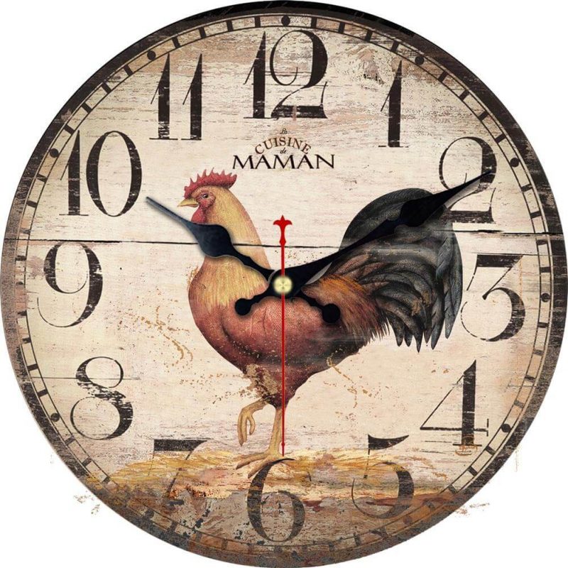 horloge cuisine coq