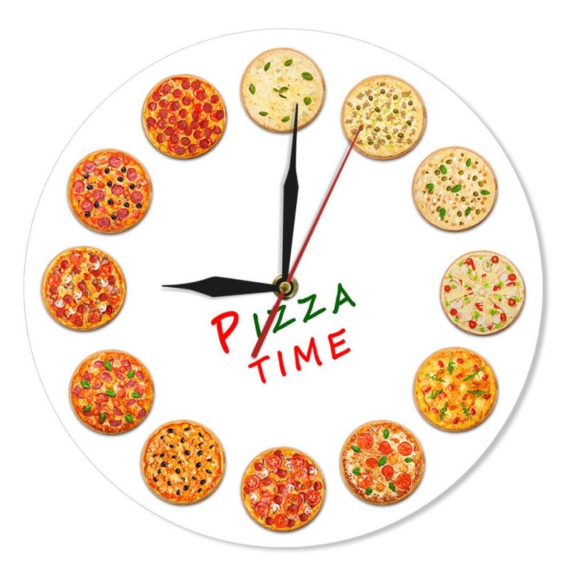 horloge cuisine pizza 8