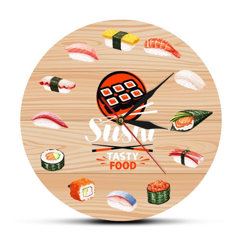 horloge cuisine shushi 10