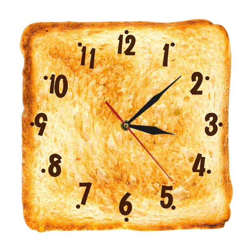 horloge cuisine tranche de pain 12