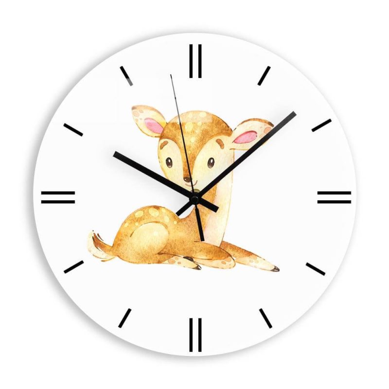 horloge enfant murale bebe biche