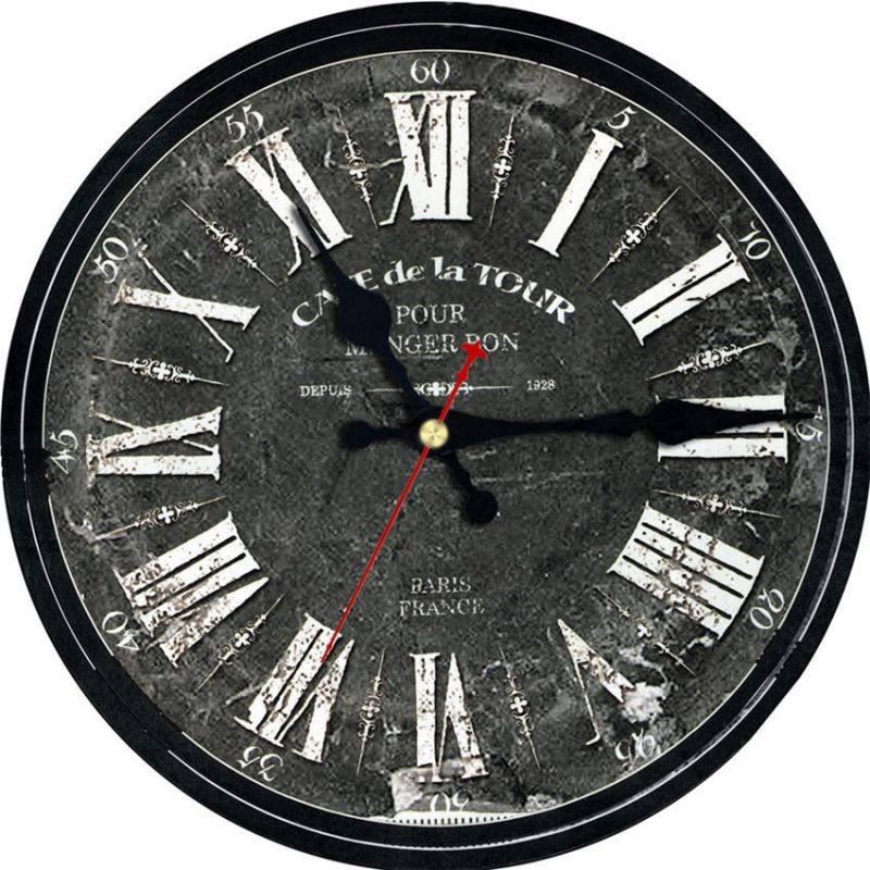 horloge industrielle cafe vintage