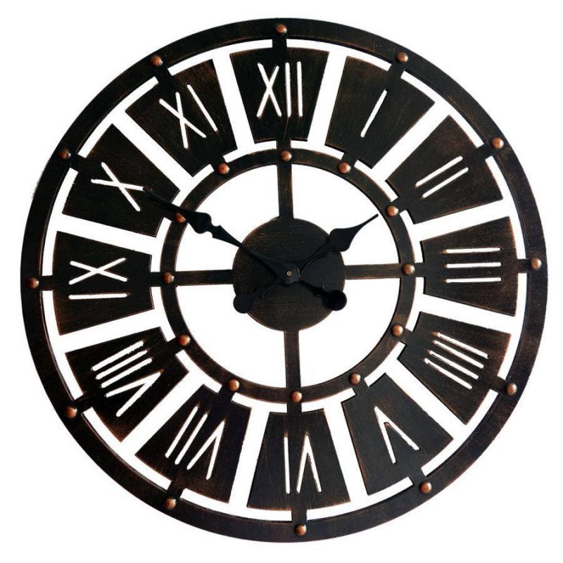 horloge industrielle effet petits points 13