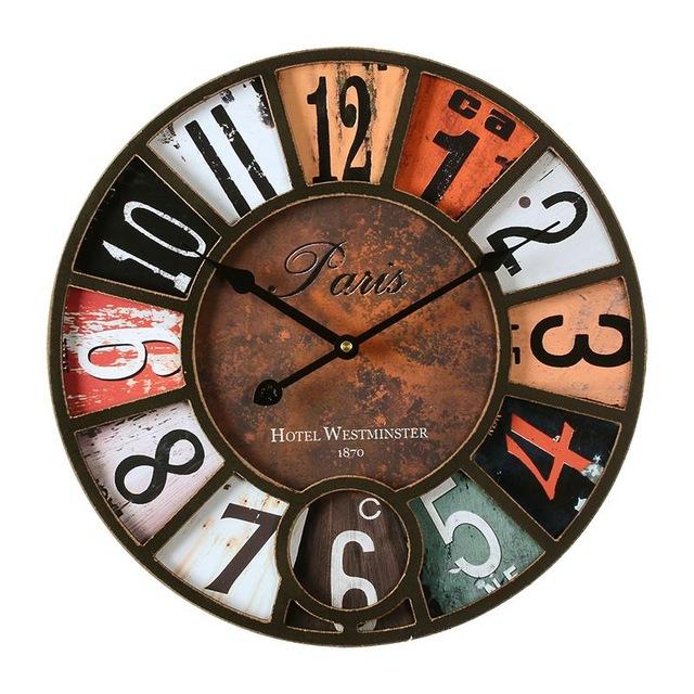 horloge industrielle vintage 34