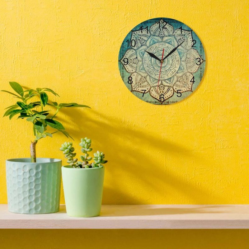 horloge murale chiffre indien mur