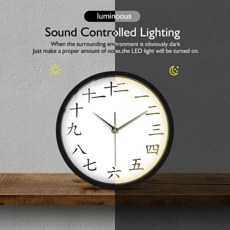 horloge murale chinoise led